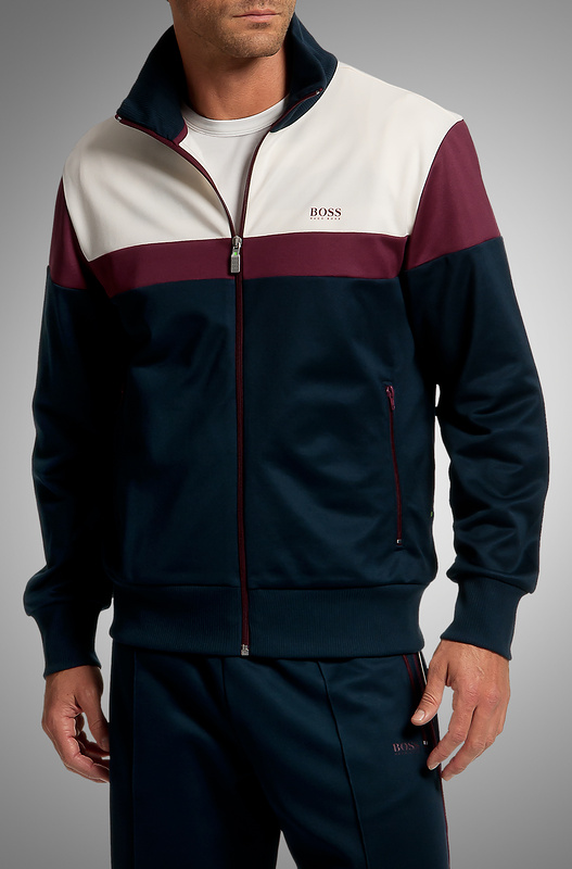 hugo boss tracksuit black and red