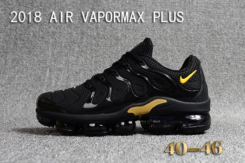 nike vapormax plus black and gold