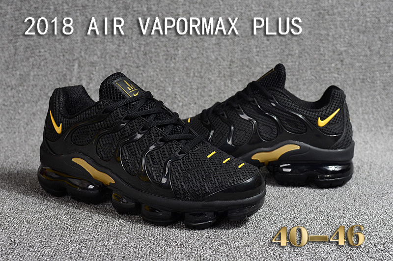 nike air vapormax plus black and gold