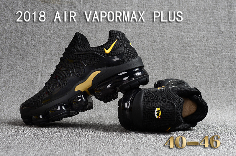vapormax plus black and gold