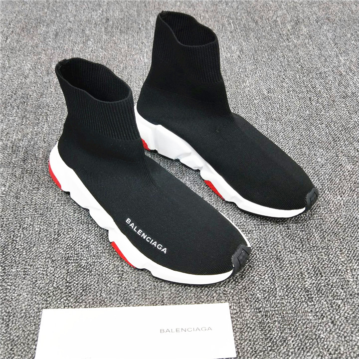 Balenciaga Blue And White Speed Sock Sneakers Farfetch