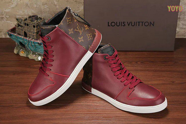 louis vuitton hommes damier chaussures de sport rouge cuir de - EUR 63