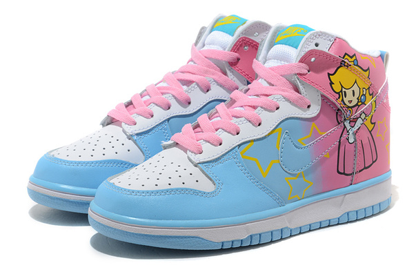 peach and white dunks