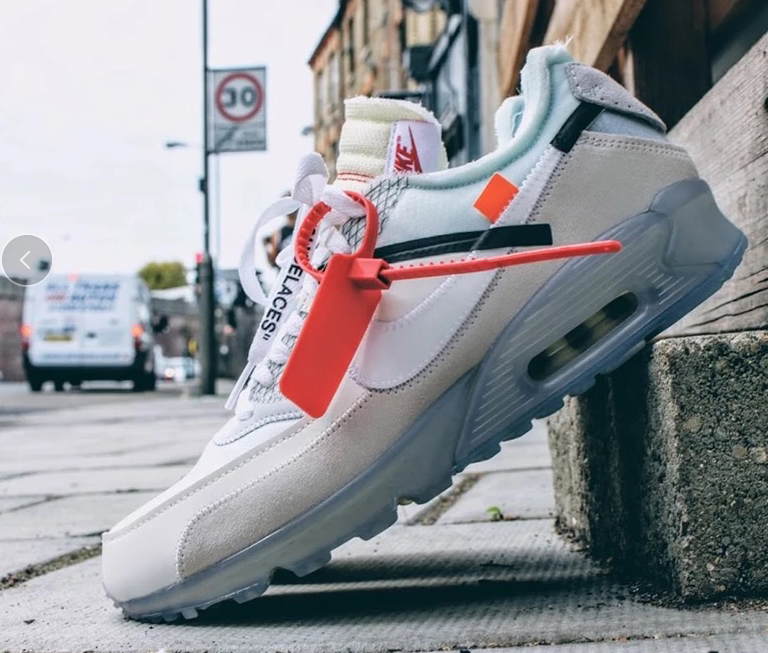 nike off white air max 90 on feet