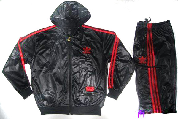 veste adidas rouge et noir