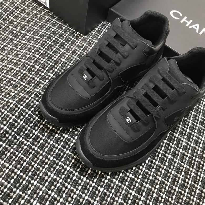 basket chanel femme noir