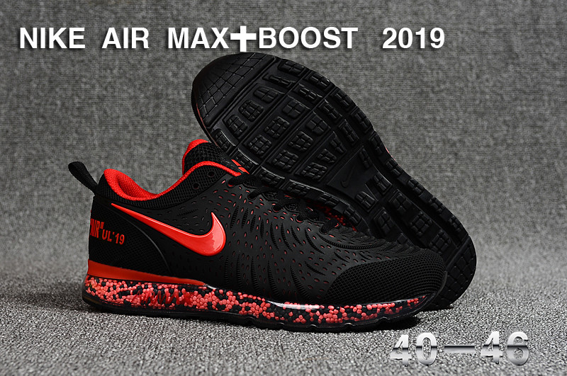 nike air max 2019 ultra boost kpu black red